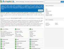 Tablet Screenshot of caserta.annuncia.it