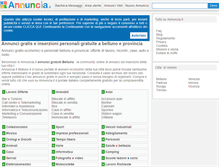 Tablet Screenshot of belluno.annuncia.it